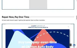 Chilton Auto Body Pleasanton Wyoming website