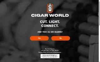 Cigars & Tobacco Hut website