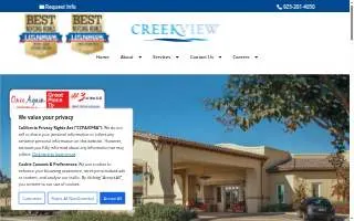Creekview Health Center of Pleasanton website