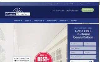 Custom Exteriors, Inc website