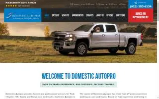 Domestic Autopro website