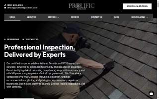 Prolific Inspections website