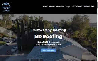 ND Roofing Inc website
