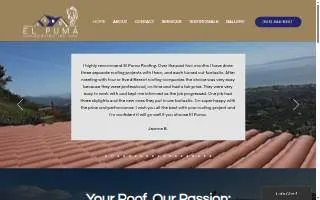 El Puma Roofing website