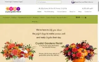 Crystal Gardens Florist website