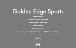Golden Edge Sports website