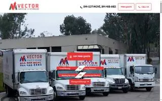 Vector Moving and Storage - Poway Moving Company website