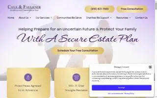 Cava & Faulkner, Attorneys at Law of Rancho Cordova website