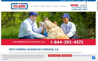 Clark Pest Control of Rancho Cordova website