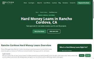 Hard Money Lenders Rancho Cordova CA