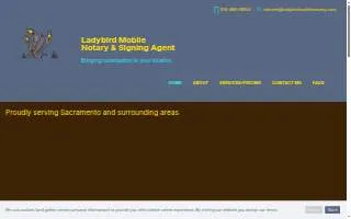 Ladybird Mobile Notary website