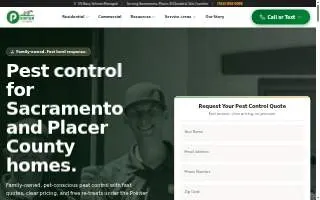 Pointer Pest Control (Sacramento County) website