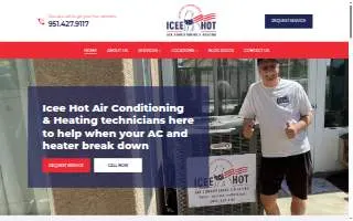 Icee Hot Air Conditioning & Heating website
