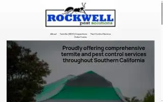 Rockwell Pest Solutions website