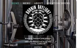 Burnin Daylight Brewing Company of Rancho Palos Verdes website