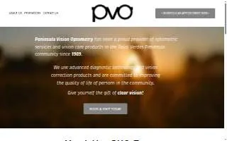 Peninsula Vision Optometry website