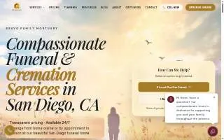 Bravo Family Mortuary website