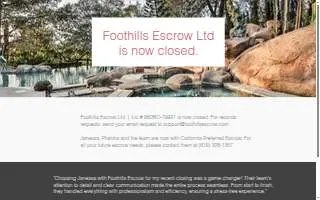 Foothills Escrow Ltd. website