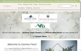 Jasmine Creek Florist of Rancho San Diego website