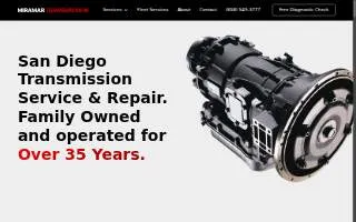 Miramar Transmission of Rancho San Diego website