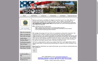 1st Choice Property Inspections website