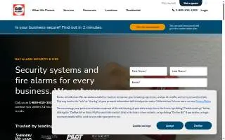 Bay Alarm Company of Redding website