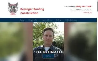 Belanger Roofing Construction website
