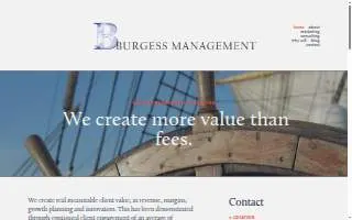 Burgess Management Consulting website