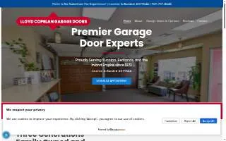 Lloyd Copelan Garage Doors of Redlands website
