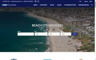 Beach City Brokers website