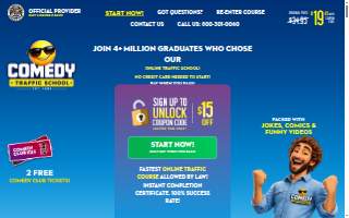 Comedy Traffic School website