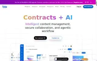 Box, Inc website