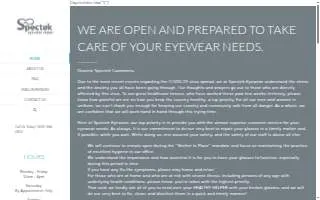 Spectek Eyewear Repair website