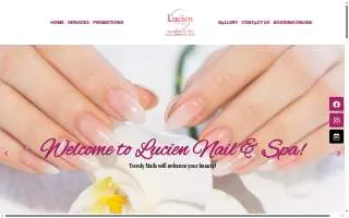 Lucien Nail & Spa website