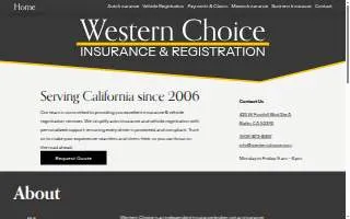 Western Choice Insurance & Vehicle Registration website
