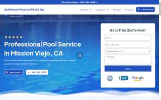Saddleback Mountain pool and spa service of Rio Rancho
