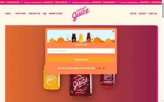 Squeezed Juice Bar website