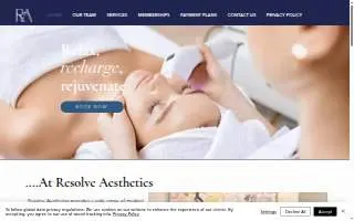 Resolve Aesthetics website