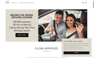 Aery Driving School website