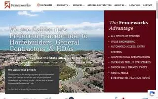 Fenceworks of Riverside website