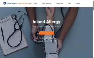 Inland Allergy of Jurupa Valley website