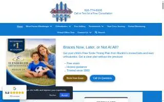 Elenberger Orthodontics for Kids & Teens website