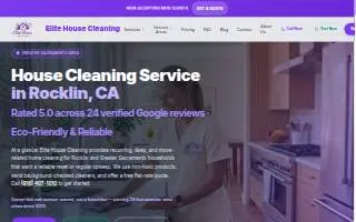 Elite House Cleaning of Rocklin website