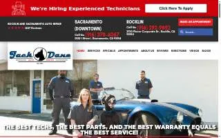 Jack Dane Auto Service - Rocklin website