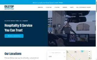 Oilstop Drive Thru Oil Change & Car Wash website