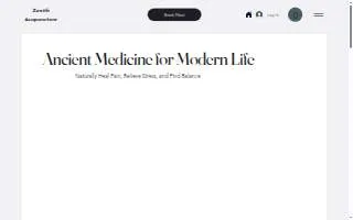 Zenith Acupuncture website