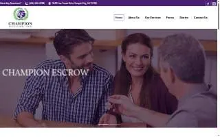 Champion Escrow Inc of Rosemead website
