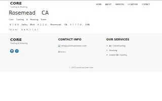 Core Cooling & Heating Team of Rosemead website