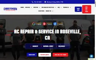 Christensen Heating and AC Repair website