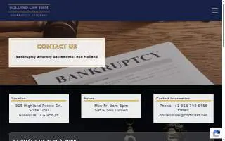 Holland Law Firm of Roseville website